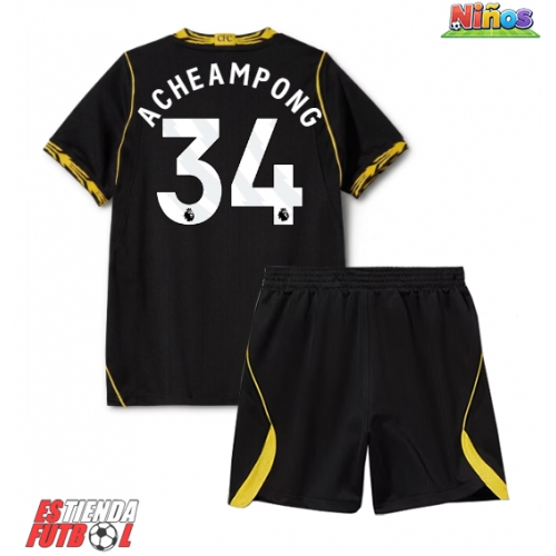 Chelsea Josh Acheampong #34 Segunda Equipación Niños 2026-27 Manga Corta (+ Pantalones cortos)